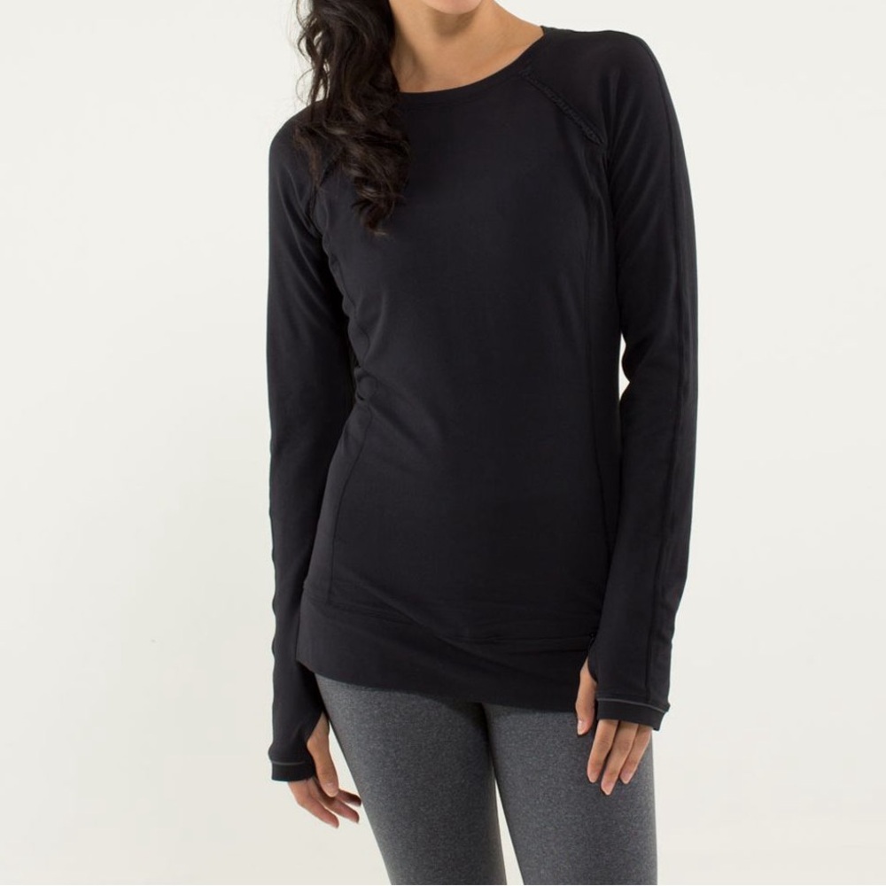 Lululemon full tilt long sleeve running top with lace